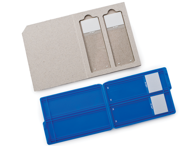 Two Slide Mailer Plastic and Chipboard product photo Front View S