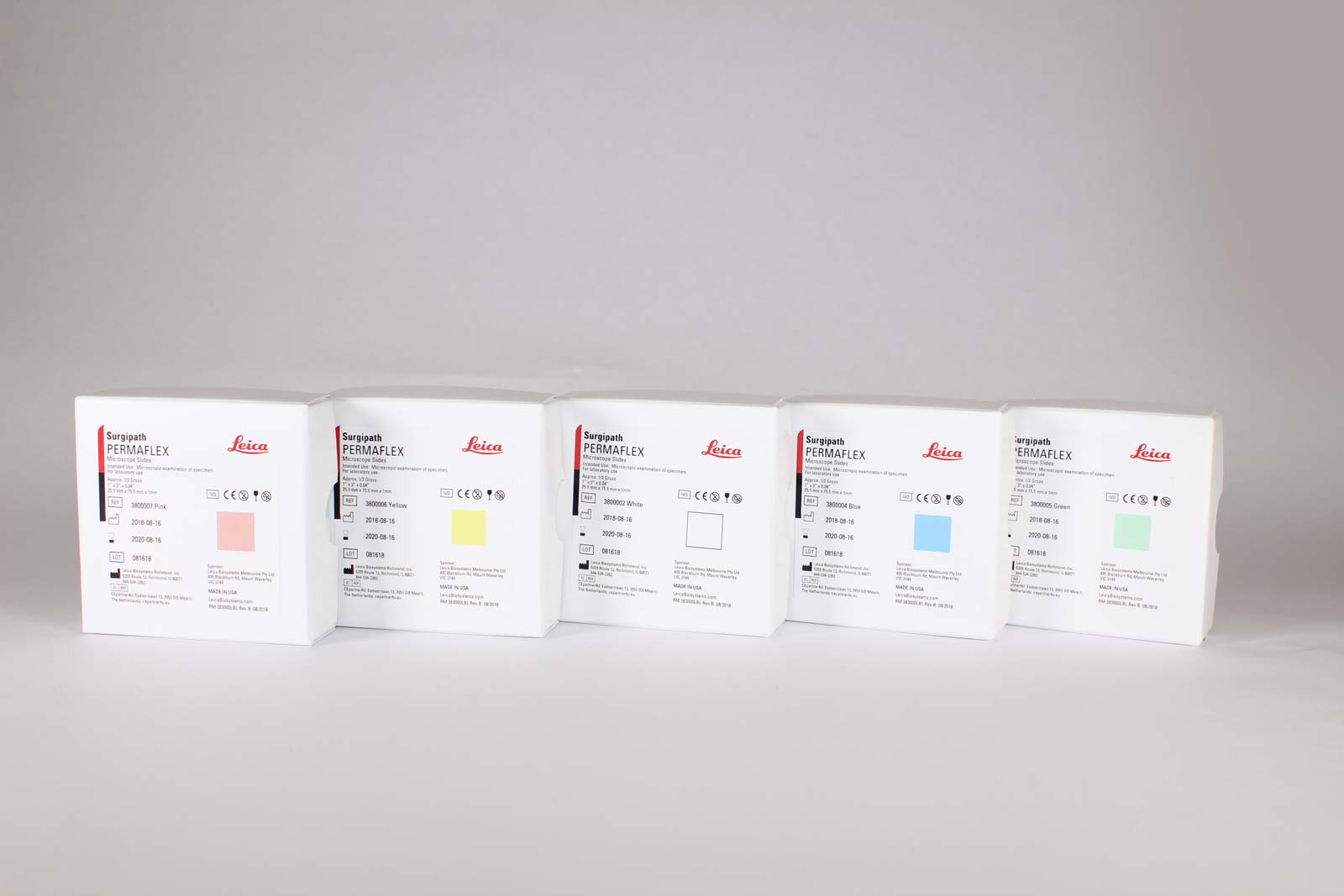 PERMAFLEX PLUS ADHESIVE SLIDES, GREEN product photo